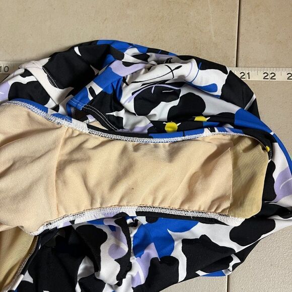 Swimsuits for All Floral Halter One Piece Bathing Suit Plus Size Curvy 20 - Picture 9 of 10